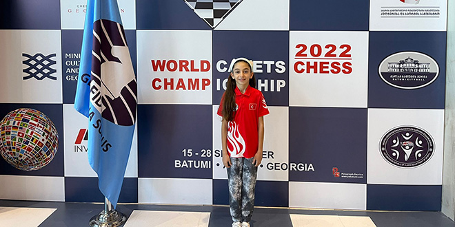 10 yaşındaki Senem, birinciye eş puanla satrançta dünya ikincisi