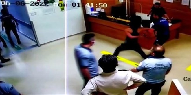 İstanbul'da dayaktan kurtaran polise kafa attı