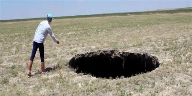 Konya Ovas�'nda sadece bu y�l 16 obruk olu�tu