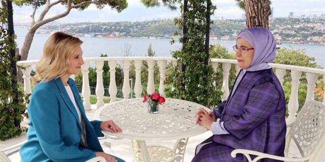 Emine Erdoğan, Ukrayna Devlet Başkanı'nın eşi Zelenska'yı İstanbul'da ağırladı