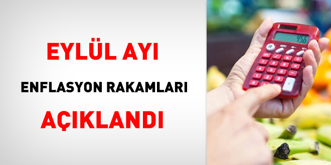 Eylül ayı enflasyon rakamları açıklandı