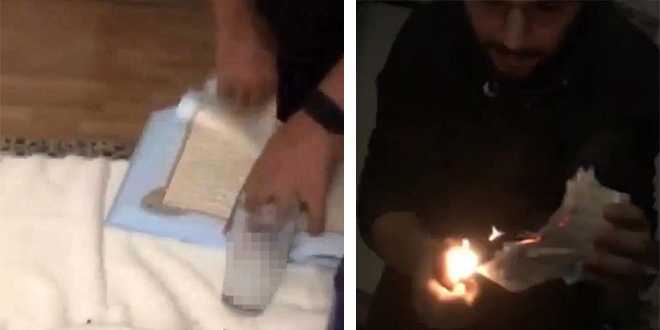 İçki masasında Kuran-ı Kerim'i yırtmışlardı...Tutuklandılar