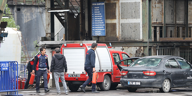 Amasra'da patlama yaanan maden sahasnda inceleme