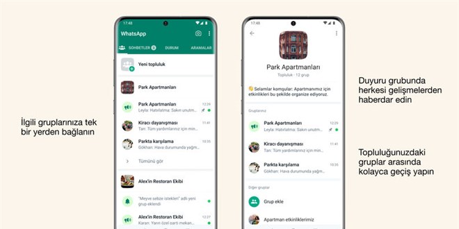 WhatsApp, 'Topluluklar' özelliğini duyurdu