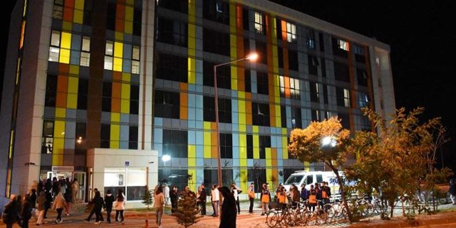 KYK yurtlar�nda deprem tatbikat� yap�ld�