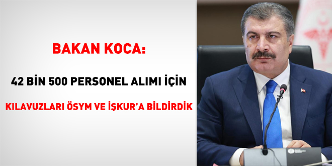 Sağlık Bakanlığı'nda 42 bin 500 personel alımı için düğmeye basıldı