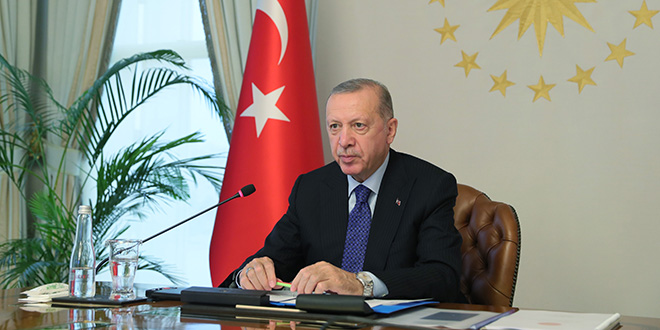 Erdoğan, Bakanlar Bilgin ve Nebati ile bir araya geldi