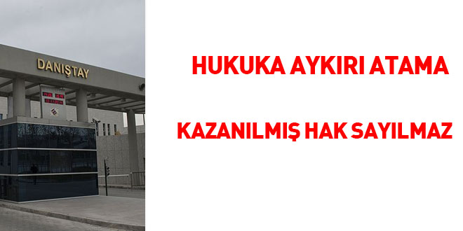 Hukuk aykr atama kazanlm hak saylmaz