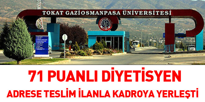 71 KPSS puanlı diyetisyen adrese teslim ilanla kadroya yerleşti