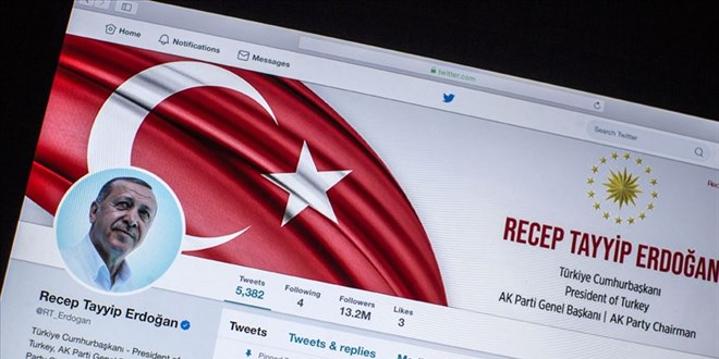 Erdoan, dnyann en gl 3. Twitter hesabnn sahibi oldu