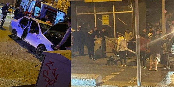Aracın çarptığı direk kaldırımda yürüyen kadının üstüne devrildi: 1 ölü