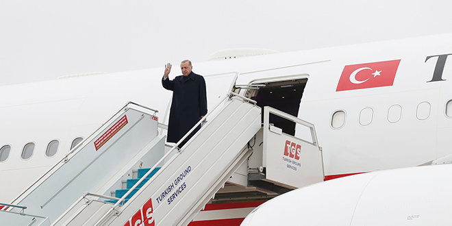 Cumhurbaşkanı Erdoğan, Katar'ın başkenti Doha'ya gitti