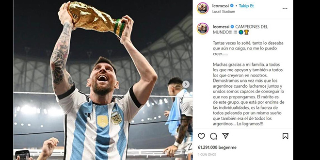 Messi'nin Dünya Kupası fotoğrafı rekor kırdı