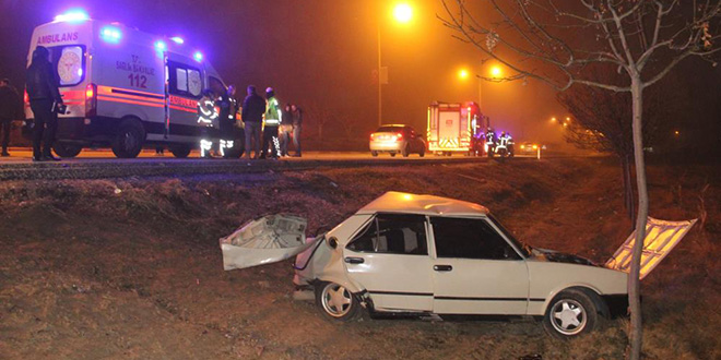 Karaman'da youn sis kazaya neden oldu: 1 l, 2 yaral