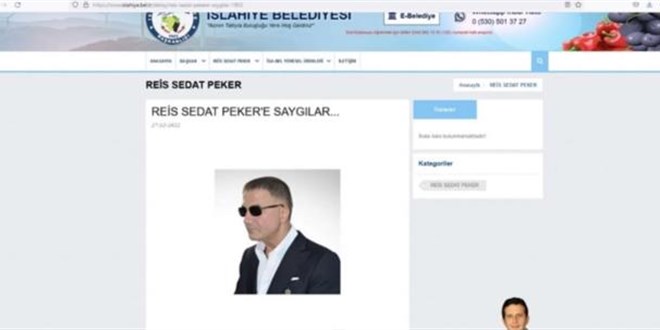 Belediyenin internet sitesini hackleyip Sedat Peker payla��m� yapt�lar