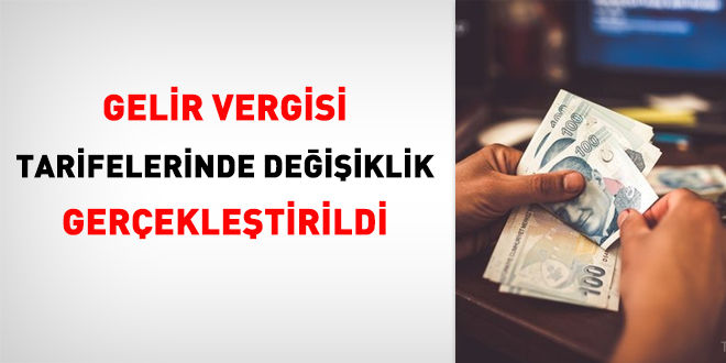 Gelir vergisi tarifelerinde değişiklik