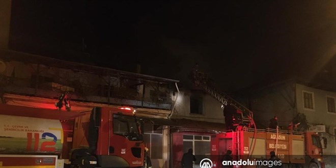Burdur'da yanan evde dumandan etkilenen kii kaldrld hastanede ld