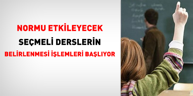 Normu etkileyecek seçmeli derslerin belirlenmesi işlemleri başlıyor
