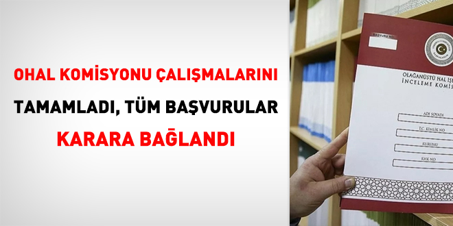 OHAL Komisyonu çalışmalarını tamamladı, tüm başvurular karara bağlandı