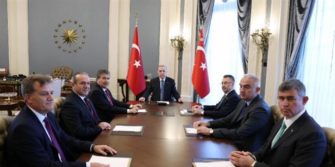 Cumhurbaşkanı Erdoğan KKTC Başbakanı Üstel'i kabul etti