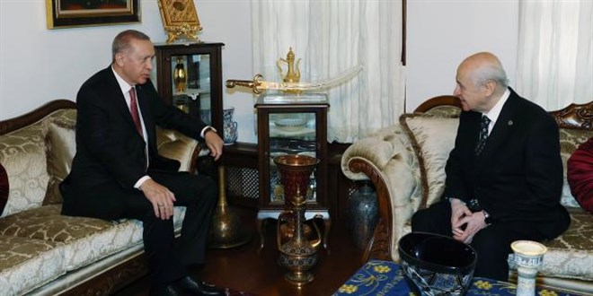 Cumhurbaşkanı Erdoğan, MHP Lideri Bahçeli ile görüştü