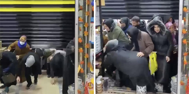 Alışveriş çılgınlığı! Ucuz ürün alabilmek için birbirlerini ezdiler