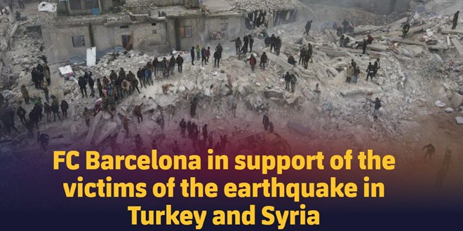 Barcelona Kulb depremzedeler iin destek mesajlar yaymlad