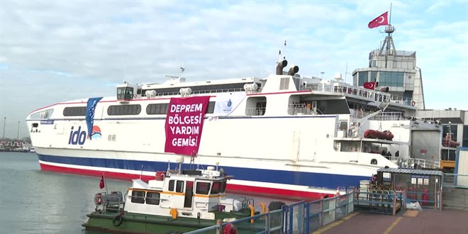 İBB'nin iki feribotu Hatay'a gidecek