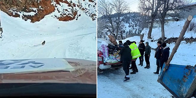 Yolunu kaybeden ekipleri, önlerine çıkan köpek köye ulaştırdı