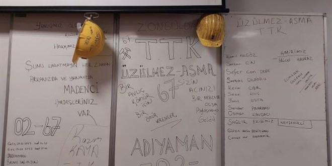 Madencilerin Adıyaman'da tahtalara yazdığı yazılar duygulandırdı