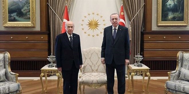 Cumhurbaşkanı Erdoğan, Bahçeli'yi kabul etti