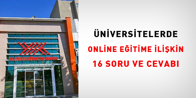 niversitelerde online eitime ilikin 16 soru ve cevab