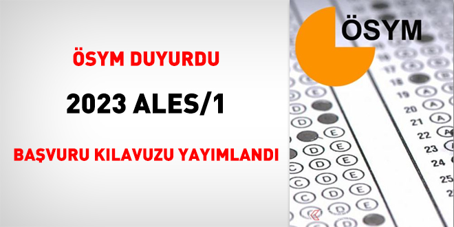 2023 ALES/1 başvuru kılavuzu yayımlandı