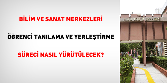 Bilim ve Sanat Merkezleri renci Tanlama ve Yerletirme Sreci nasl yrtlecek?