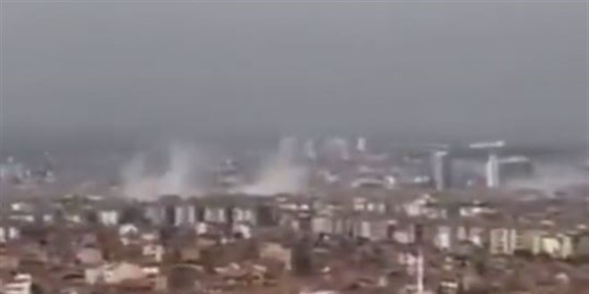 5.6 şiddetindeki deprem kameraya böyle yansıdı