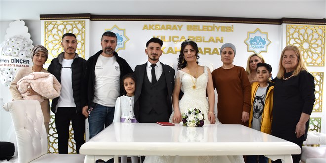 Depreme Hatay'da yakalanan çiftin nikahı Aksaray'da kıyıldı