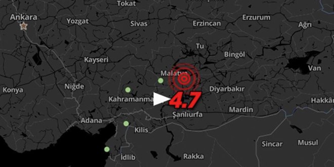 Malatya ve Hatay'da  deprem meydana geldi