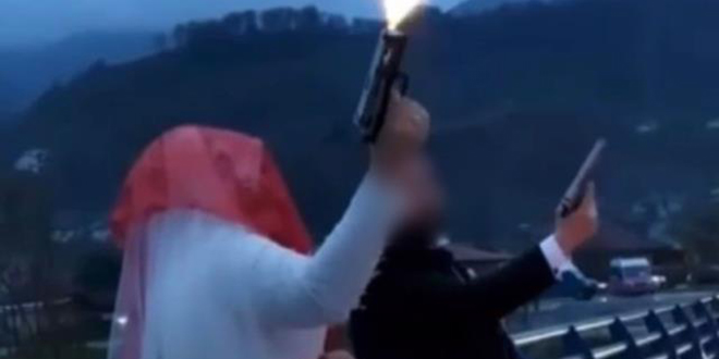 Damat ve gelinin tepki çeken konvoy görüntülerine soruşturma