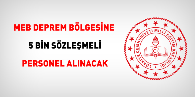 Milli Eğitim Bakanlığı'na 5 bin sözleşmeli personel alınacak