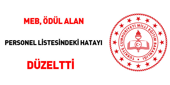 MEB, dl alan personel listesindeki hatay dzeltti