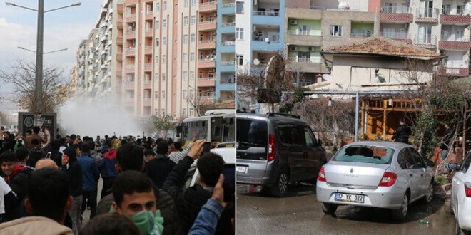 HDP'nin nevruz etkinliğinde polise taşlı saldırı: Gözaltına alındılar