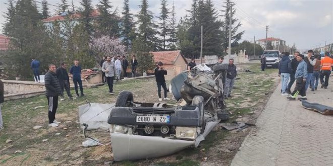 Konya'da trafik kazası: 1 ölü, 1 yaralı