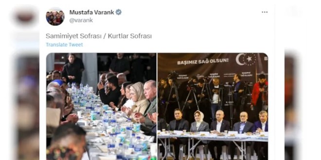 Bakan Varank'tan iki iftar yorumu: 'Samimiyet sofrası-Kurtlar sofrası'