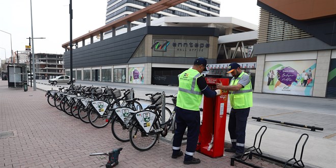 'Bisiklet kenti' Konya'da bisiklet tamir istasyonlarının sayısı arttı