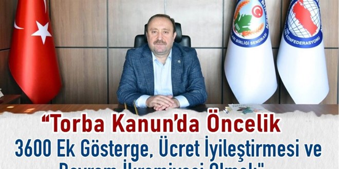 Torba Kanun'da öncelik 3600 Ek Gösterge, ücret iyileştirmesi ve bayram ikramiyesi olmalı