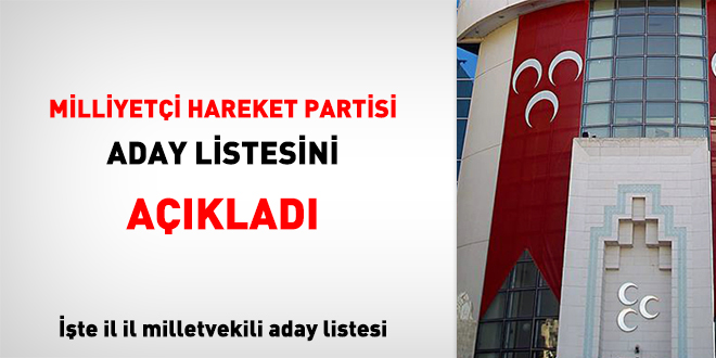 MHP'nin aday listesi açıklandı
