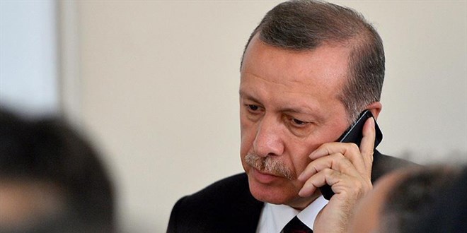 Cumhurbakan Erdoan, ran Cumhurbakan Reisi ile telefonda grt