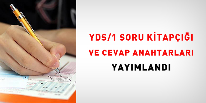 YDS/1 soru kitap ve cevaplar yaymland