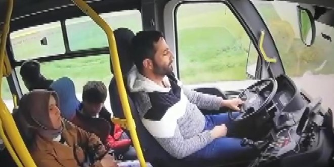Yolcu dolu otobüsün şoförü uyuyakaldı, yolcular ölümden döndü