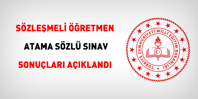 Sözleşmeli öğretmen atama sözlü sınav sonuçları açıklandı